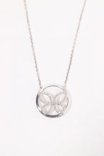 Load image into Gallery viewer, LUOWEND 18K White Gold Natural Diamond Necklace for Women