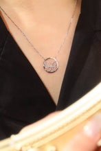 Load image into Gallery viewer, LUOWEND 18K White Gold Natural Diamond Necklace for Women