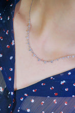 Load image into Gallery viewer, LUOWEND 18K White Gold Real Natural Diamond Necklace for Women