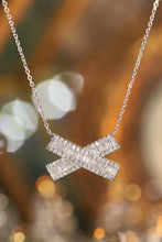 Load image into Gallery viewer, LUOWEND 18K White Gold Natural Diamond Necklace for Women