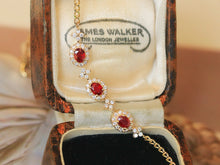 Load image into Gallery viewer, LUOWEND 18K Yellow Gold Natural Ruby Bracelet for Women