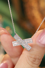 Load image into Gallery viewer, LUOWEND 18K White Gold Natural Diamond Necklace for Women