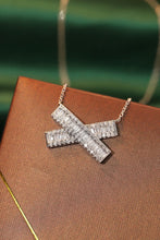 Load image into Gallery viewer, LUOWEND 18K White Gold Natural Diamond Necklace for Women