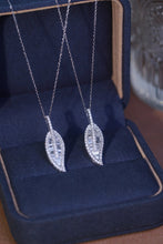 Load image into Gallery viewer, LUOWEND 18K White Gold Real Natural Diamond Pendant Necklace for Women