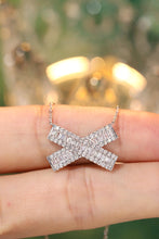 Load image into Gallery viewer, LUOWEND 18K White Gold Natural Diamond Necklace for Women