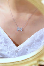 Load image into Gallery viewer, LUOWEND 18K White Gold Natural Diamond Necklace for Women