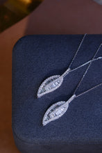 Load image into Gallery viewer, LUOWEND 18K White Gold Real Natural Diamond Pendant Necklace for Women