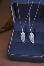 Load image into Gallery viewer, LUOWEND 18K White Gold Real Natural Diamond Pendant Necklace for Women