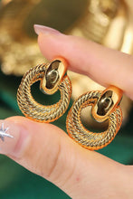 Load image into Gallery viewer, LUOWEND 18K Yellow Gold Stud Earrings for Women