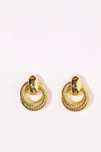 Load image into Gallery viewer, LUOWEND 18K Yellow Gold Stud Earrings for Women