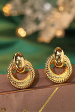 Load image into Gallery viewer, LUOWEND 18K Yellow Gold Stud Earrings for Women