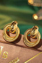Load image into Gallery viewer, LUOWEND 18K Yellow Gold Stud Earrings for Women