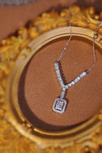 Load image into Gallery viewer, LUOWEND 18K White Gold Real Natural Diamond Pendant Necklace for Women