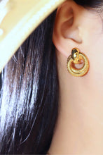 Load image into Gallery viewer, LUOWEND 18K Yellow Gold Stud Earrings for Women
