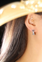 Load image into Gallery viewer, LUOWEND 18K White Gold Natural Diamond Earrings for Women