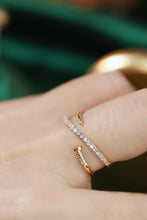 Load image into Gallery viewer, LUOWEND 18K Yellow Gold Natural Diamond Ring for Women