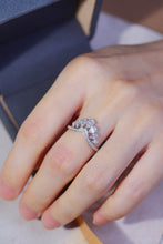 Load image into Gallery viewer, LUOWEND 18K White Gold Real Natural Diamond Ring for Women