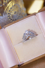 Load image into Gallery viewer, LUOWEND 18K White Gold Real Natural Diamond Ring for Women