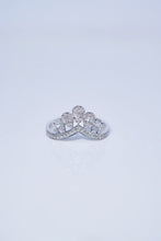 Load image into Gallery viewer, LUOWEND 18K White Gold Real Natural Diamond Ring for Women