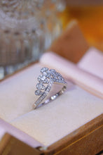 Load image into Gallery viewer, LUOWEND 18K White Gold Real Natural Diamond Ring for Women