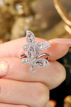 Load image into Gallery viewer, LUOWEND 18K White Gold Natural Diamond Ring for Women