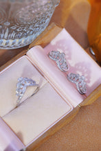 Load image into Gallery viewer, LUOWEND 18K White Gold Real Natural Diamond Ring for Women