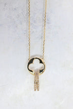 Load image into Gallery viewer, LUOWEND 18K Yellow Gold Natural Diamond Necklace for Women