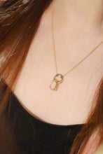 Load image into Gallery viewer, LUOWEND 18K Yellow Gold Natural Diamond Necklace for Women