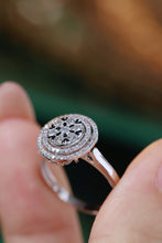 Load image into Gallery viewer, LUOWEND 18K White Gold Natural Diamond Ring for Women