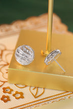 Load image into Gallery viewer, LUOWEND 18K White Gold Natural Diamond Earrings for Women
