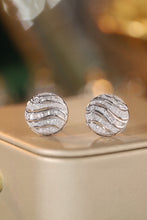 Load image into Gallery viewer, LUOWEND 18K White Gold Natural Diamond Earrings for Women