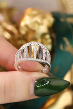 Load image into Gallery viewer, LUOWEND 18K White Gold Natural Diamond Ring for Women