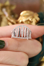 Load image into Gallery viewer, LUOWEND 18K White Gold Natural Diamond Ring for Women