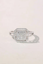 Load image into Gallery viewer, LUOWEND 18K White Gold Natural Diamond Ring for Women