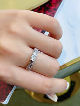 Load image into Gallery viewer, LUOWEND 18K White/Yellow/Rose Gold Natural Diamond Ring for Women