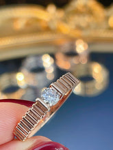 Load image into Gallery viewer, LUOWEND 18K White/Yellow/Rose Gold Natural Diamond Ring for Women