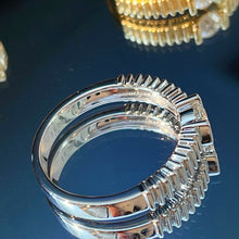 Load image into Gallery viewer, LUOWEND 18K White/Yellow/Rose Gold Natural Diamond Ring for Women