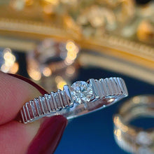 Load image into Gallery viewer, LUOWEND 18K White/Yellow/Rose Gold Natural Diamond Ring for Women