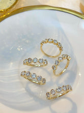 Load image into Gallery viewer, LUOWEND 18K Yellow Gold Natural Diamond Ring for Women