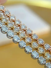 Load image into Gallery viewer, LUOWEND 18K White/Yellow/Rose Gold Fine Jewelry Real Natural Diamond Bracelet for Women