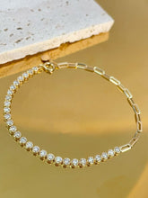 Load image into Gallery viewer, LUOWEND 18K White/Yellow/Rose Gold Fine Jewelry Real Natural Diamond Bracelet for Women