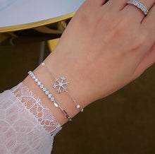 Load image into Gallery viewer, LUOWEND 18K White/Yellow/Rose Gold Fine Jewelry Real Natural Diamond Bracelet for Women
