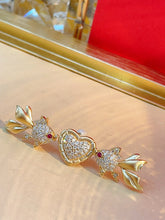 Load image into Gallery viewer, LUOWEND 18K Yellow Gold Natural Diamond Earrings for Women