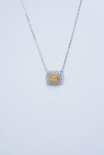 Load image into Gallery viewer, LUOWEND 18K White Gold Real Natural Diamond Pendant Necklace for Women