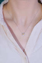 Load image into Gallery viewer, LUOWEND 18K White Gold Real Natural Diamond Pendant Necklace for Women