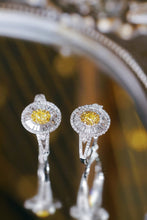 Load image into Gallery viewer, LUOWEND 18K White Gold Natural Yellow Diamond Ring for Women