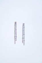 Load image into Gallery viewer, LUOWEND 18K White Gold Real Natural Diamond Drop Earrings for Women