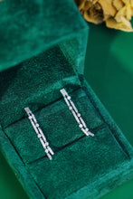 Load image into Gallery viewer, LUOWEND 18K White Gold Real Natural Diamond Drop Earrings for Women