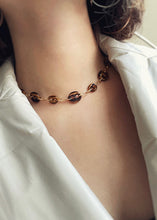 Load image into Gallery viewer, LUOWEND 18K Yellow Gold Real Natural Tiger's Eye Bracelet&Necklace for Women