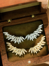 Load image into Gallery viewer, LUOWEND 18K White or Yellow Gold Natural Diamond Earrings for Women